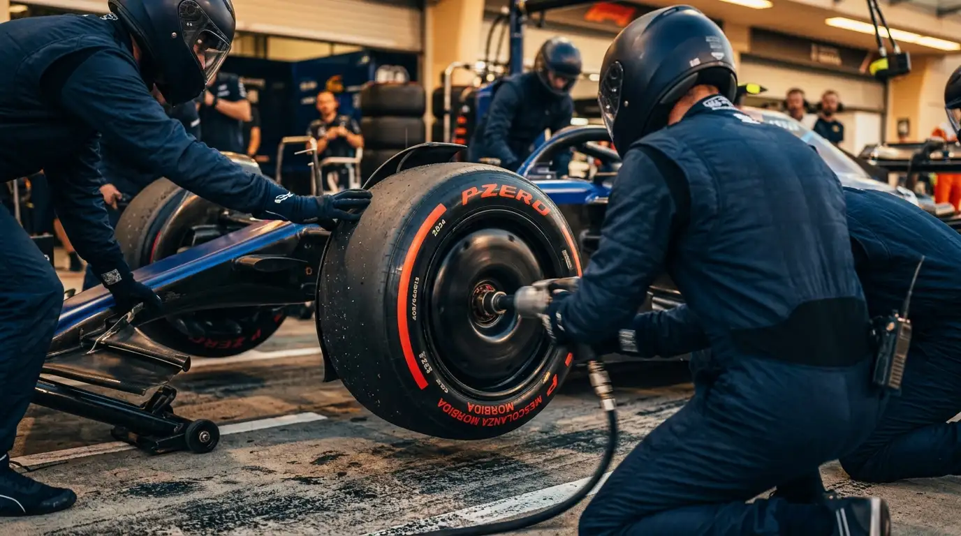 Monoposto di metà gruppo F1 che monta gomme soft per il giro veloce